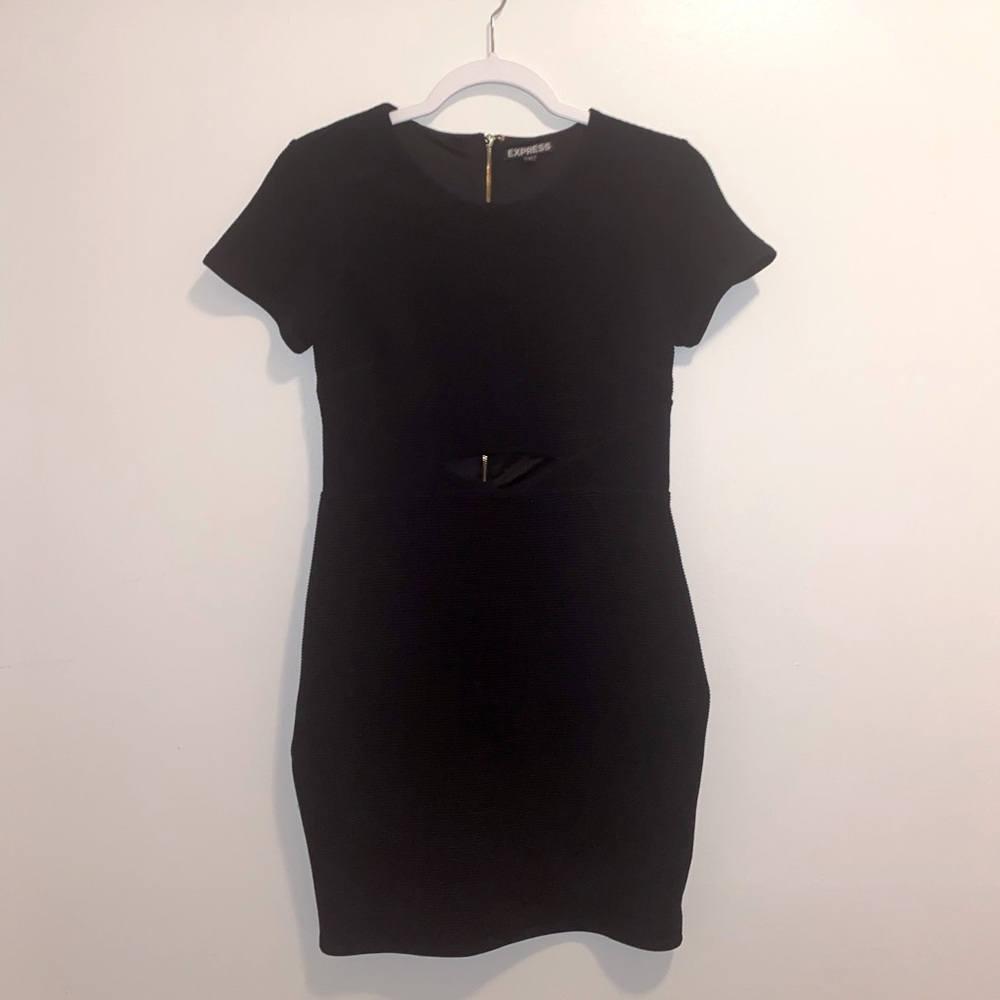 EXPRESS Bodycon Black Key Hole Dress
